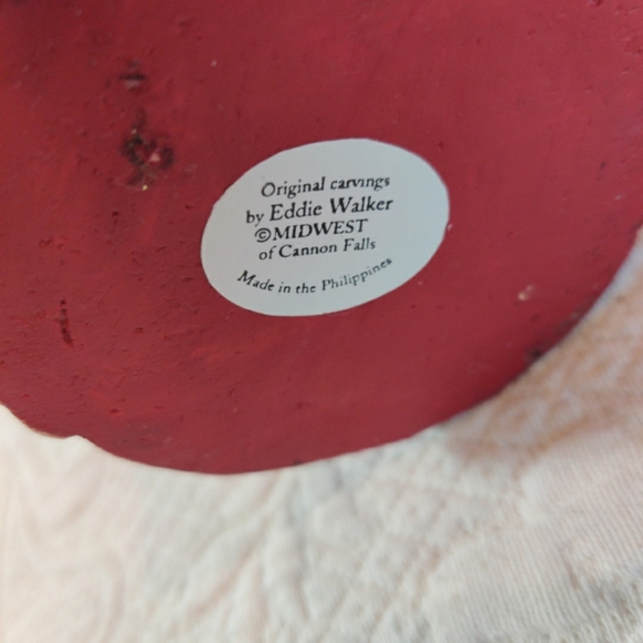 Eddie Walker Original Carvings Santa 12” Tall W/Goose Folk Primitive Vintage - Picture 6 of 8